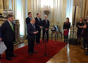 La ceremonia de despedida del Embajador Víctor Koronelli en el Palacio San Martín